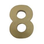 chiffre papier mâché 8