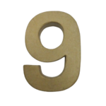 chiffre papier mâché 9