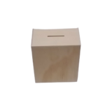 tirelire rectangle bois