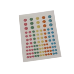stickers ronds plats pastels