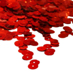 sequins plat rouge
