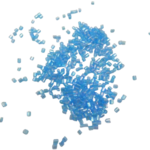 perles tubes bleues claires