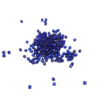 perles tubes bleu