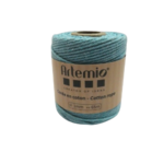 coton macramé 1 mm bleu