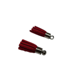 pompons suédine rouge