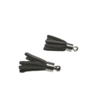 pompons suédine gris