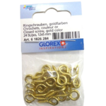 piton glorex doré 12 x 5 mm