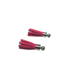 pompons suédine rose