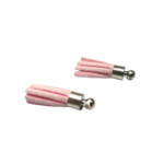 pompons suédine rose clair