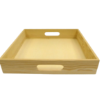 plateau carré en bois