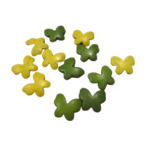 perles papillon jaunes et verte