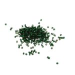 perles miyuki argentée vert foncé