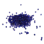 perles miyuki argentée bleu foncé