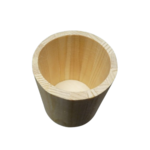 pot de crayons en bois rond