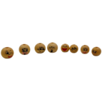 perles visages en bois