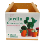 graine creative kit laine à carder cactus