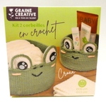 kit corbeille en crochet grenouille graine creative
