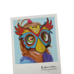 masque à colorier kit creation hibou