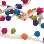 ruban pompons colorés