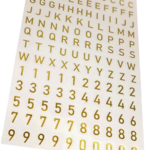 stickers alphabet doré kit creation