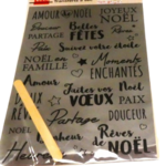 transferts à sec noel argenté kit creation