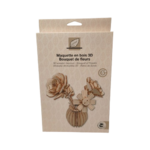 maquette bouquet fleurs en bois 3D