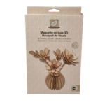 maquette 3D en bois bouquet de fleurs