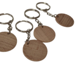 porte clés rond bois