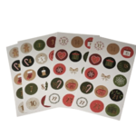 stickers ronds chiffres de l'avent artemio