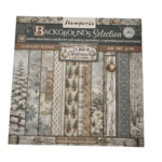 bloc papier stamperia 20x20 background white christmas