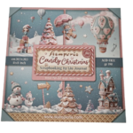 bloc papier stamperia 20x20 candy christmas