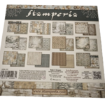 bloc papier stamperia 30x30 background white christmas 2