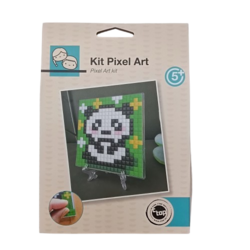 Kit Créatif Pixel – Tableau 12x12 Cm – Motif Chat – Sans Colle Ni Fer, Bioplastique Recyclable – Dès 6 Ans