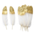 plume blanche bout doré