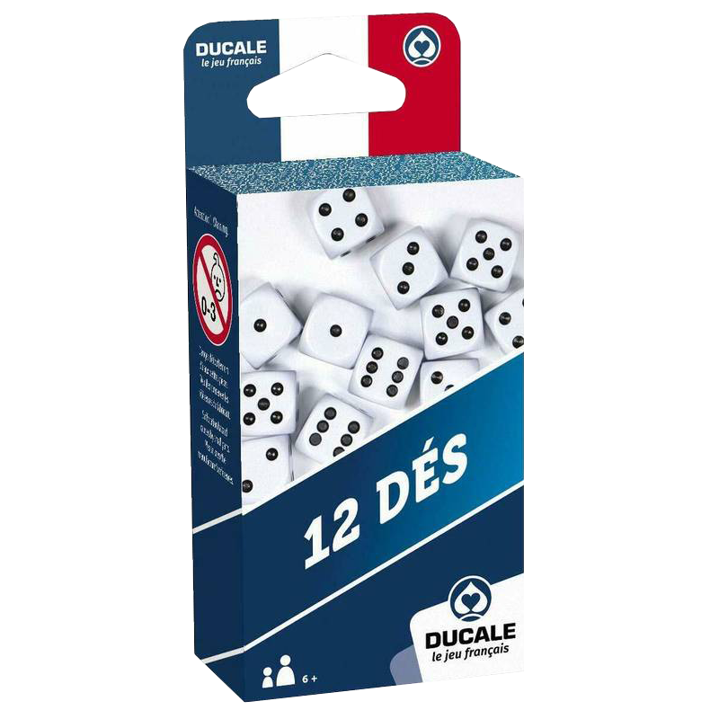 12 dés à 6 faces classique - Ducale