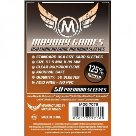 Sleeves Premium USA Chimera Game- 57.5 mm x 89 mm (X50)- Mayday Games