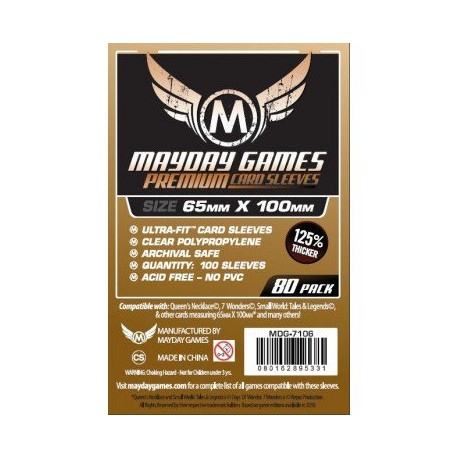 Sleeves 7 Wonders Magnum Premium- 65 mm x 100 mm (x80)- Mayday Games