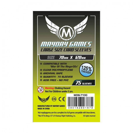 Sleeves Custom, like WOTR- 70 mm x 120 mm (x75)- Mayday Games