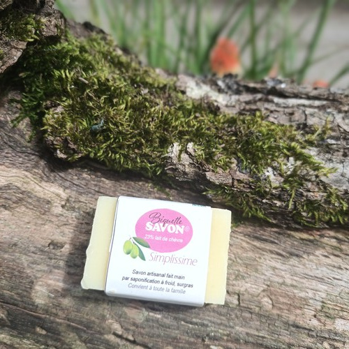 Mini savon de 25g au lait de chèvre, sans huile essentielle pour toute la famille dès bébé