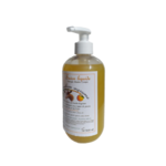 gel douche dans son flacon pompe de 500 millilitres au lait de chèvre, senteur orange douce