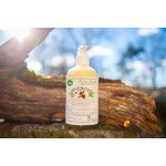 gel douche dans son flacon pompe de 500 millilitres, au lait de chèvre et senteur menthe bergamote