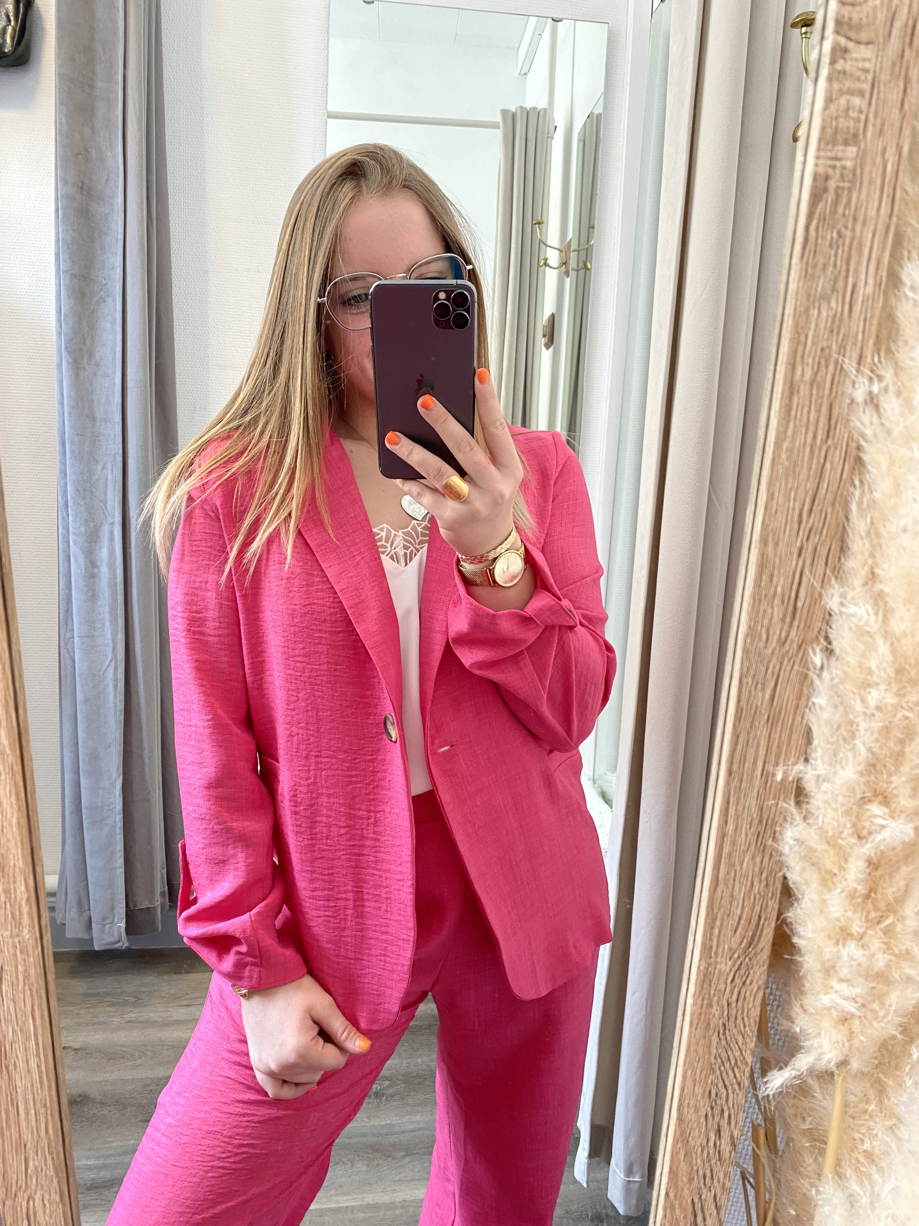 Veste fluide Fushia élégance et fraîcheur pour votre garde-robe