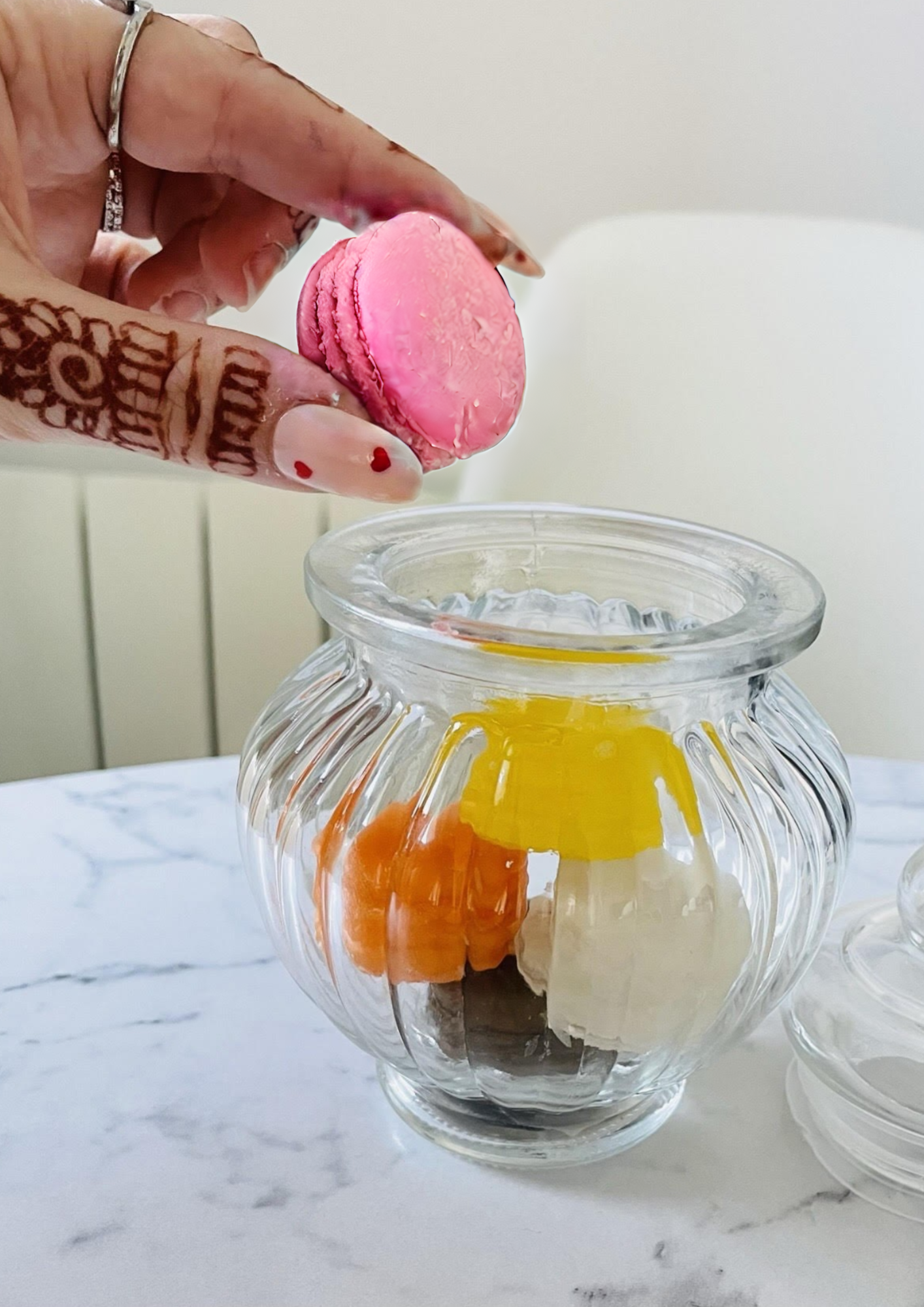 macaron rose