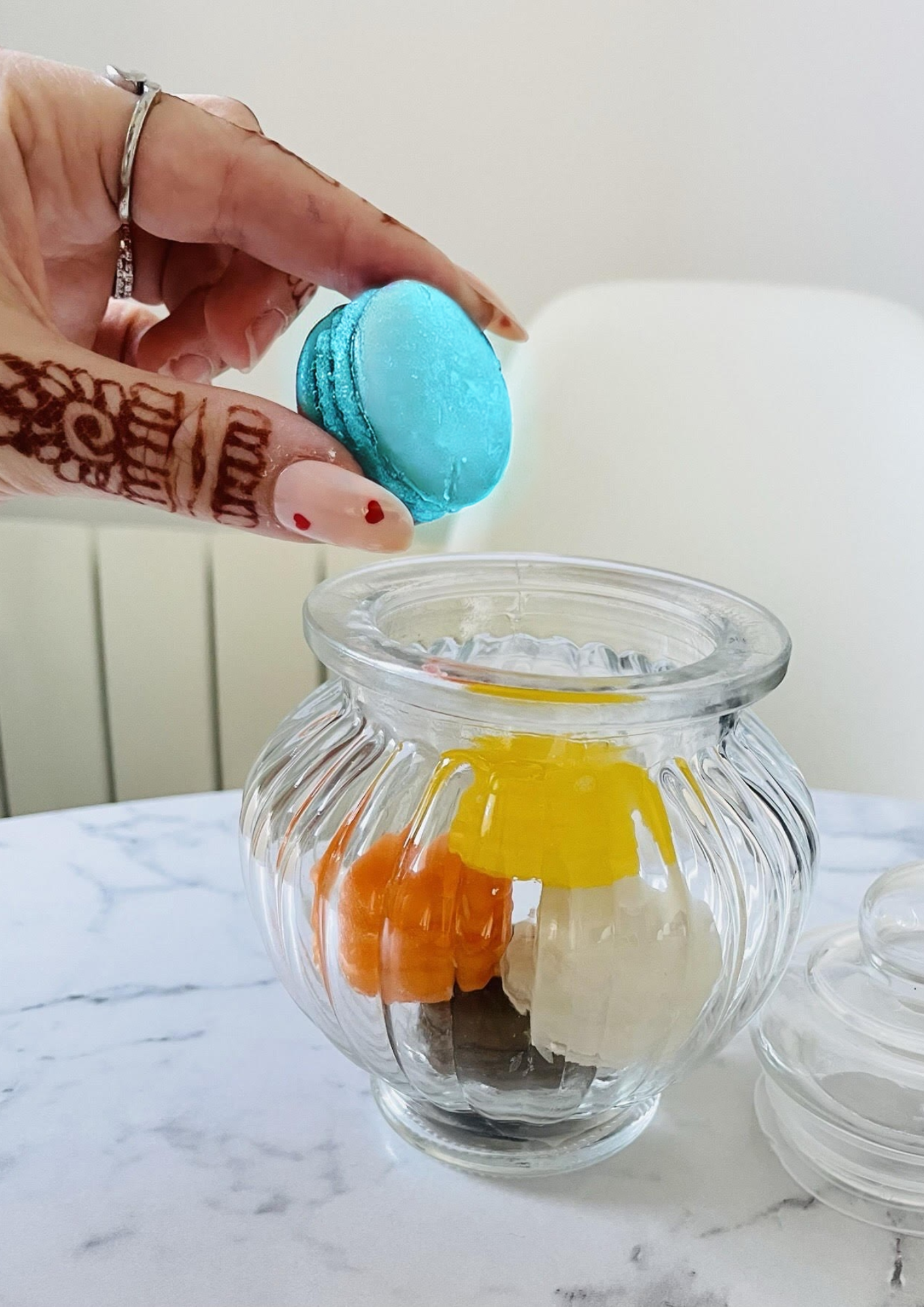 macaron bleu