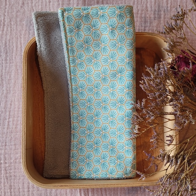 serviette visage riads bleu maya