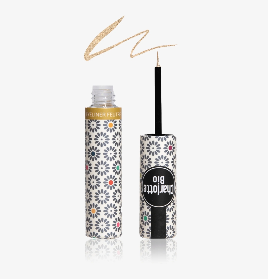 Eyeliner pinceau pailleté gold