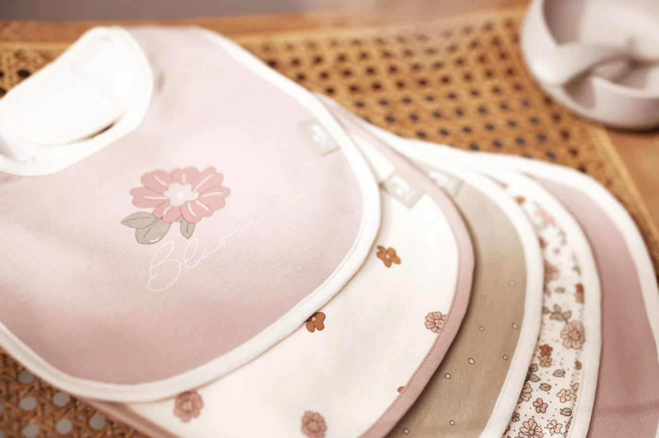 Bavoir retro flowers 5unités 6