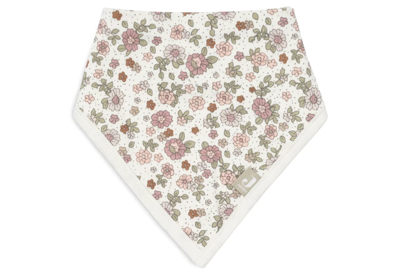 Bavoir bandana retro flowers 2unités 2