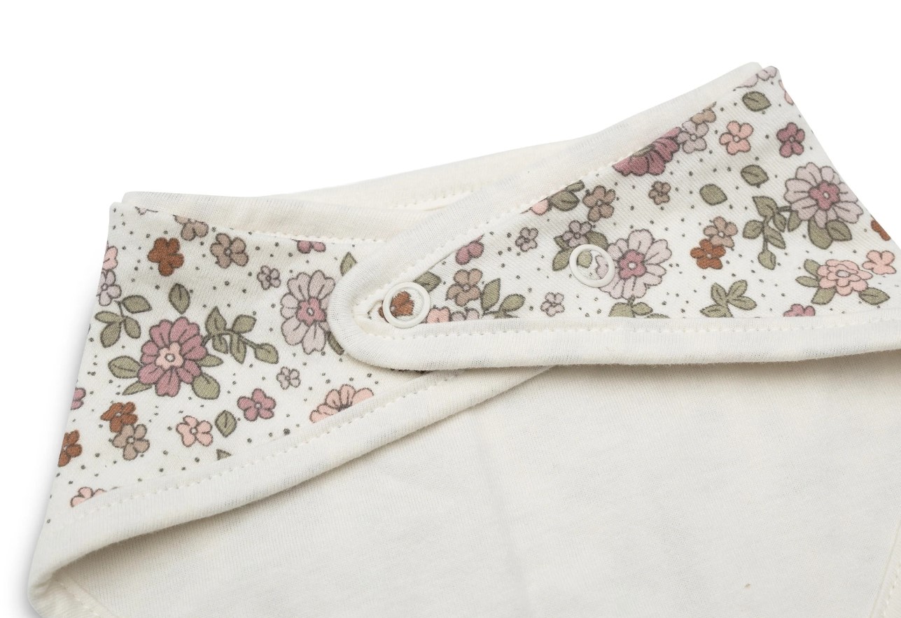 Bavoir bandana retro flowers 2unités 3