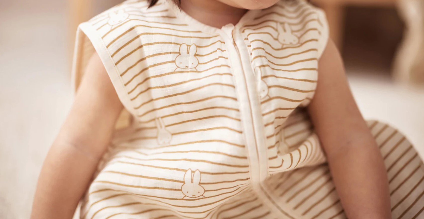 Gigoteuse Gaze de Coton 90cmMiffy Stripe - Biscuit 4